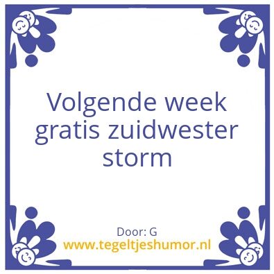 Tegeltje: Gratis wind