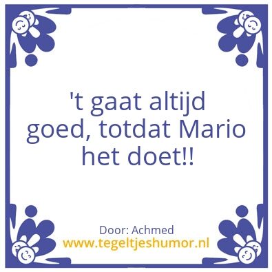 Tegeltje: Mario