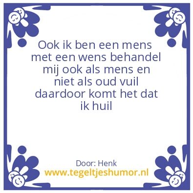 Tegeltje: Mens