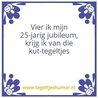 Tegeltje: Bedankje