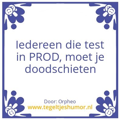 Tegeltje: Testen