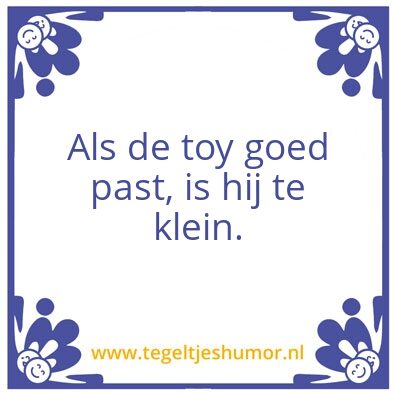Tegeltje: Toy
