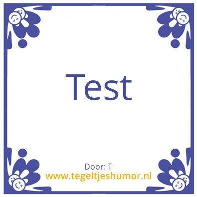 Tegeltje: Geen