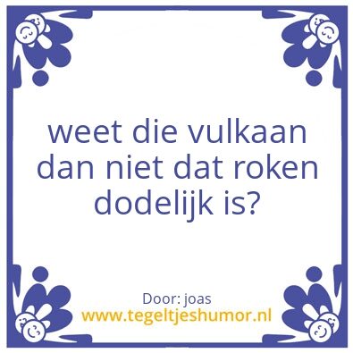 Tegeltje: vulkanen
