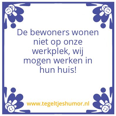 Tegeltje: werk