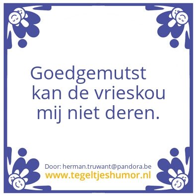 Tegeltje: vrieskou