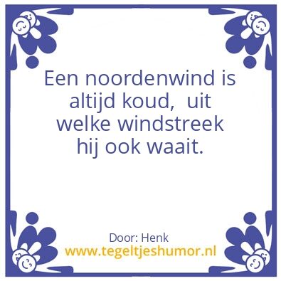 Tegeltje: Noordenwind