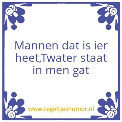 Tegeltje: Heet