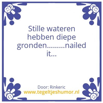 Tegeltje: Wijs!
