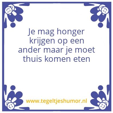 Tegeltje: Sjansen