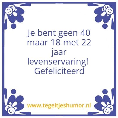 Tegeltje: Jarig