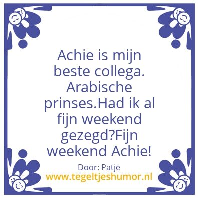 Tegeltje: Achie!