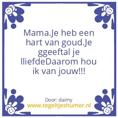 Tegeltje: mama