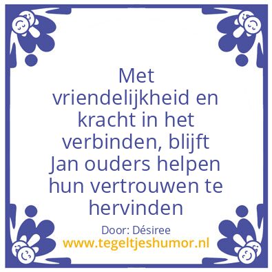 Tegeltje: Lieve jan