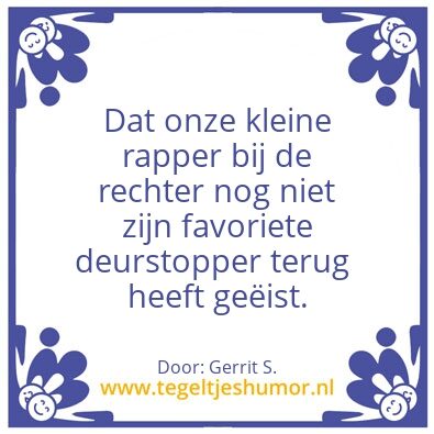 Tegeltje: Ik ben Gerrit.
