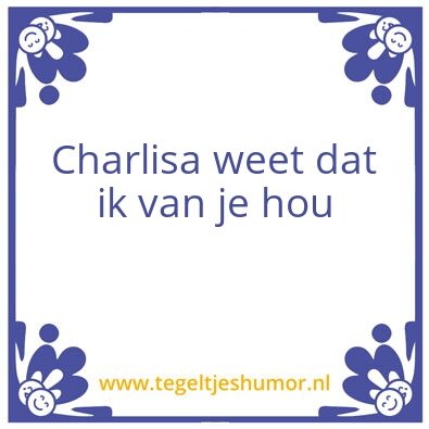 Tegeltje: Liefde