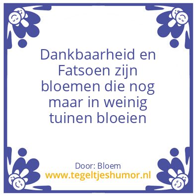 Tegeltje: Dankbaarheid