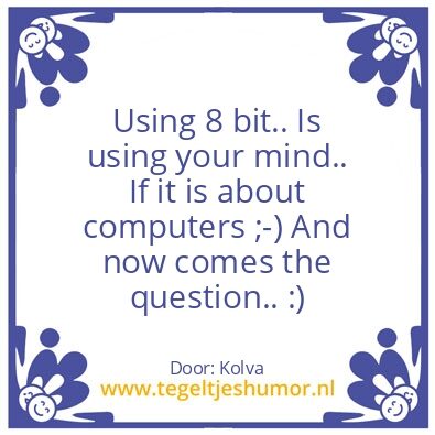 Tegeltje: 8-Bit