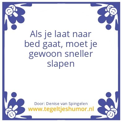 Tegeltje: Slaap