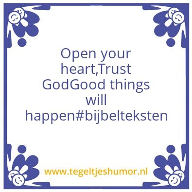 Tegeltje: Bijbelse tekst