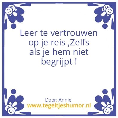 Tegeltje: Vertrouwen