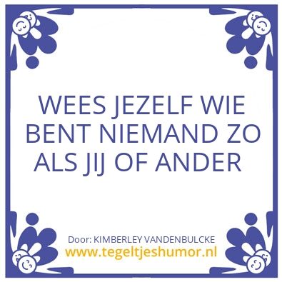 Tegeltje: JEZELF