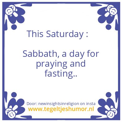 Tegeltje: Sabbath.
