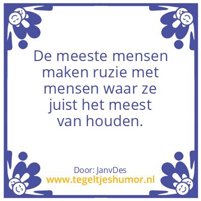 Tegeltje: Conflict mensen