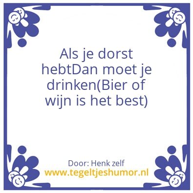 Tegeltje: Echte tegelwijsheijd