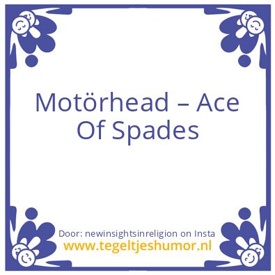 Tegeltje: Motörhead – Ace Of Spades