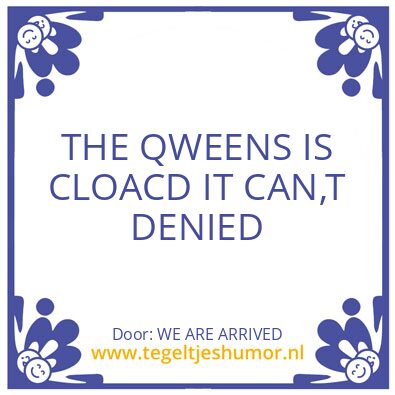 Tegeltje: AL IS WELL