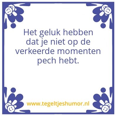 Tegeltje: geluk
