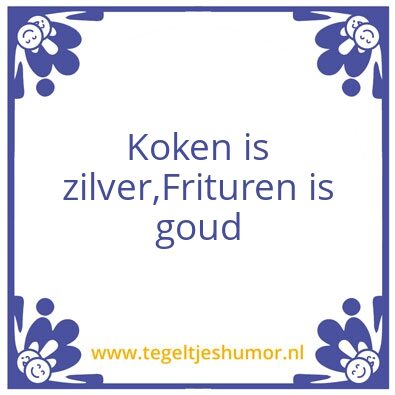 Tegeltje: Koken
