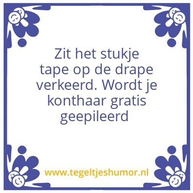 Tegeltje: Drape