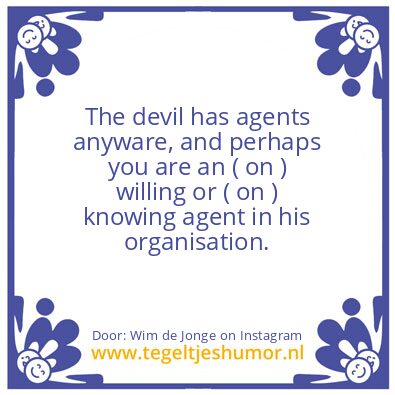 Tegeltje: “Secret Agents Organisations”