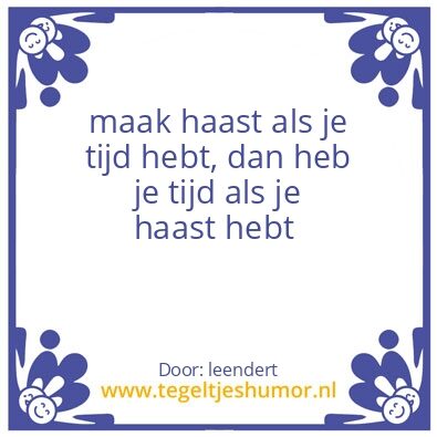 Tegeltje: humor