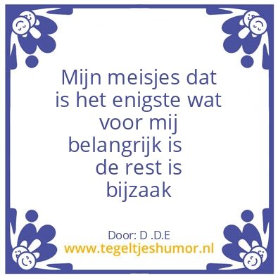 Tegeltje: Girls