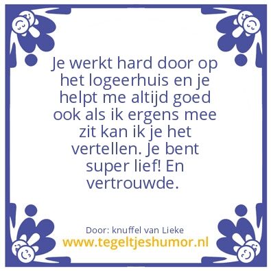 Tegeltje: Lieve Renske