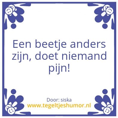 Tegeltje: Motivatie