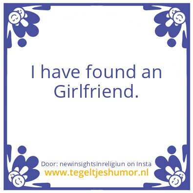 Tegeltje: an Girlfriend