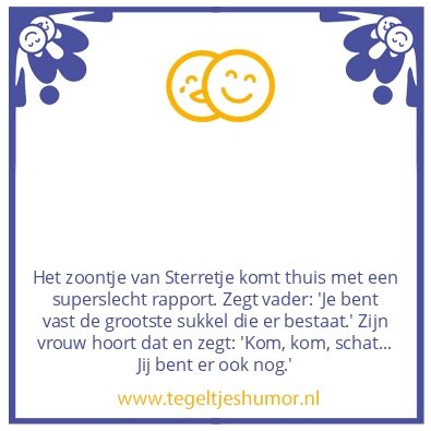 Tegeltje: Superslecht rapport