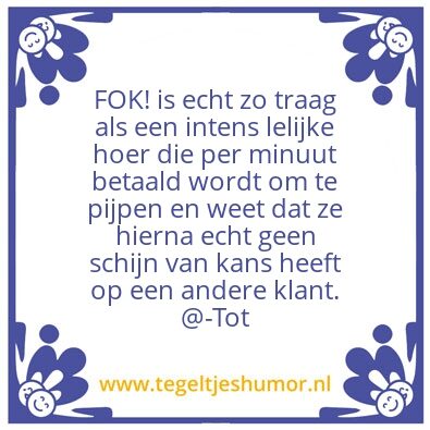 Tegeltje: FOK!