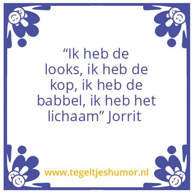 Tegeltje: Jorrit
