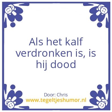 Tegeltje: Het bekende kalf
