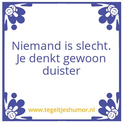 Tegeltje: Duister denken