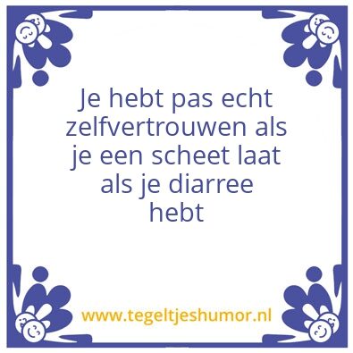 Tegeltje: zelfvertrouwen