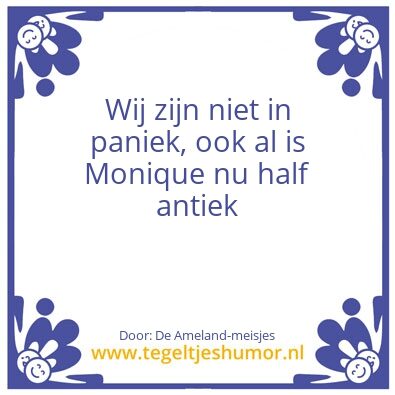 Tegeltje: Monique