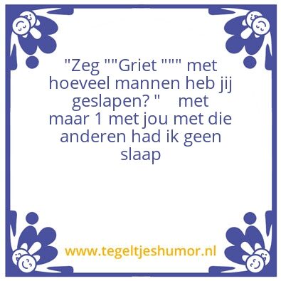 Tegeltje: Griet en piet