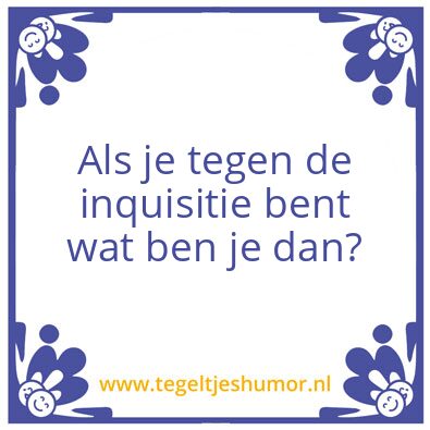 Tegeltje: Antifa=inquisitie