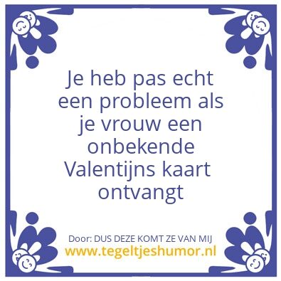 Tegeltje: Valentijnsdag